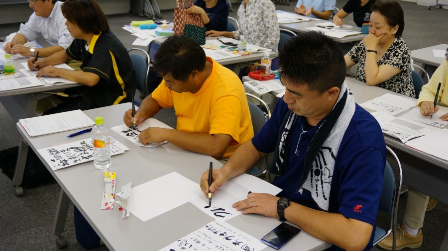 野田商工会議所　筆ペン販促講座風景